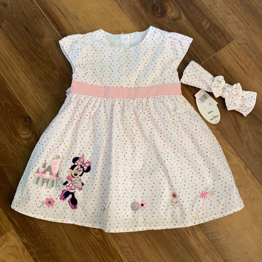 Disney: Minnie dress, diaper cover and hair band